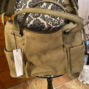 Rich olive green Aimee Kestenberg hobo, leather so soft you won’t believe it!